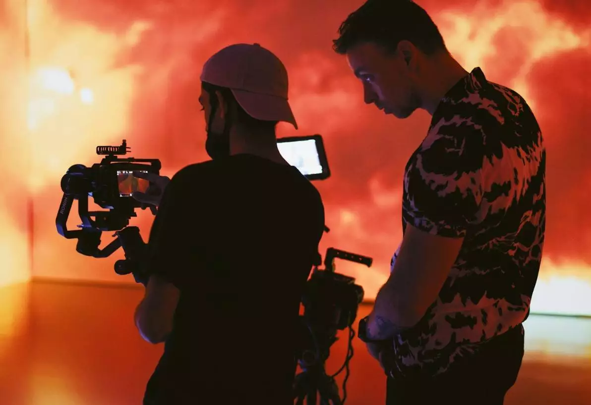 réalisateur sur scene de film