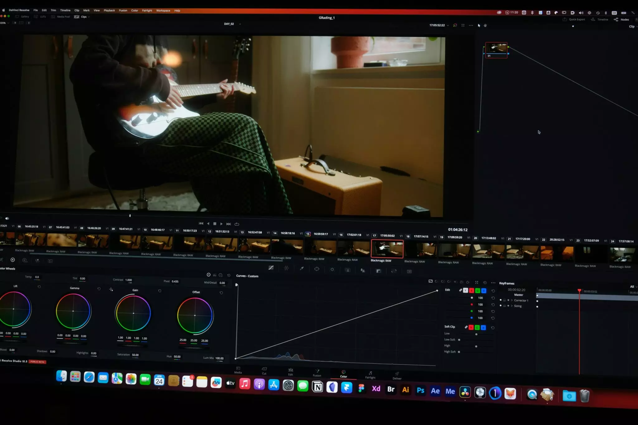 visualisation du logiciel DaVinci Resolve