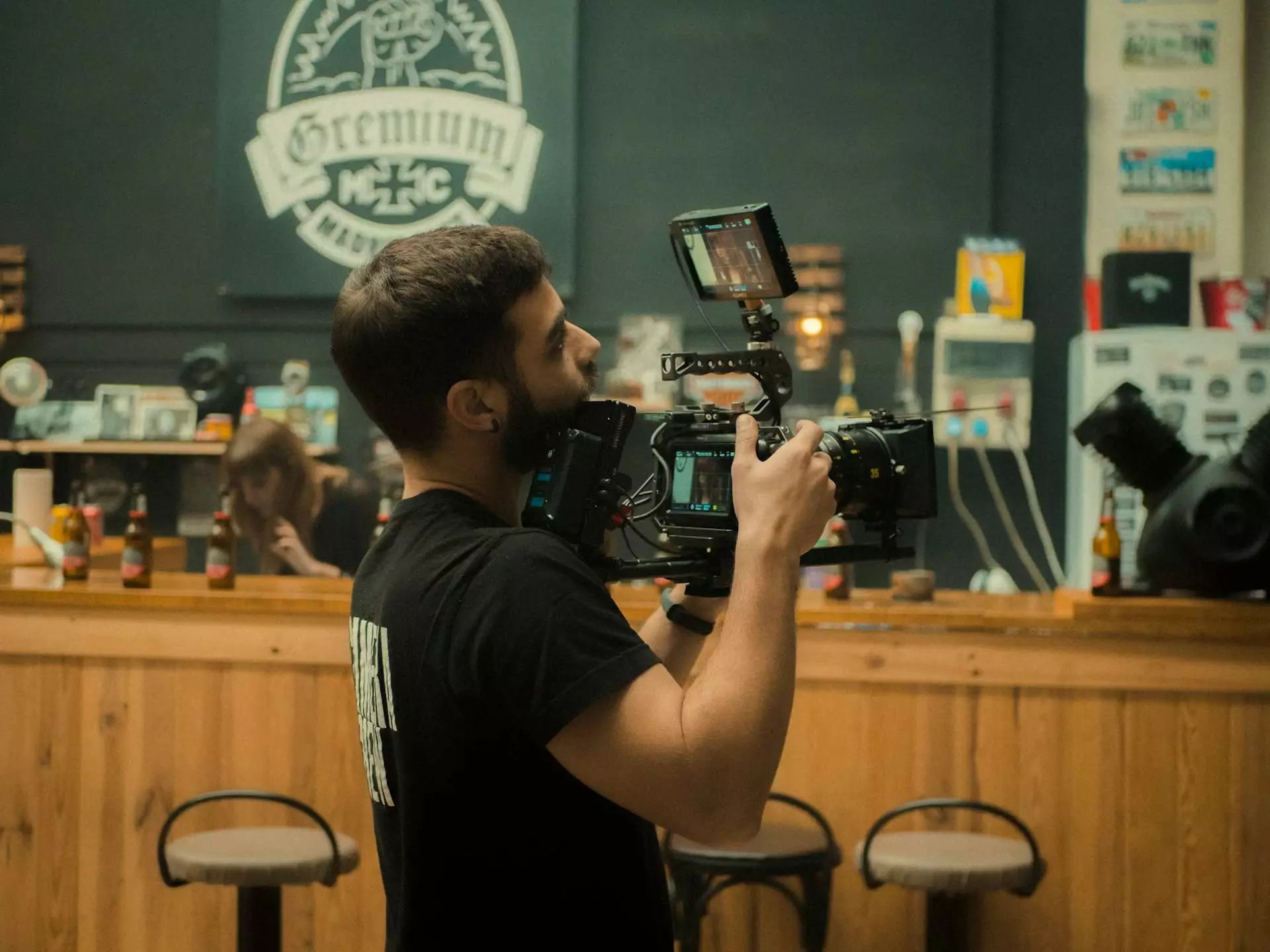 homme qui capture un des images pour un film